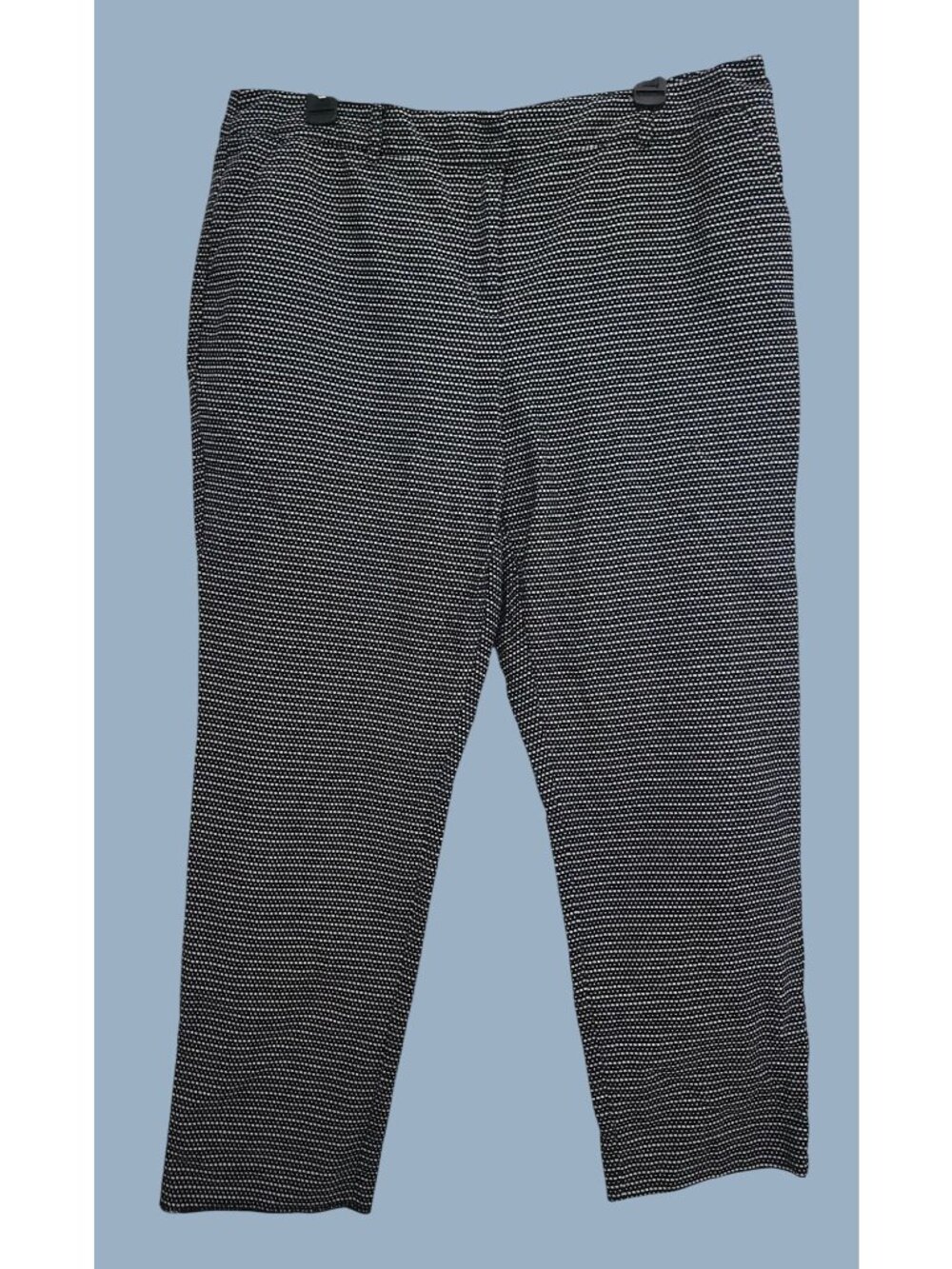 Charter Club Sz 16 Crop Dress Pants Black White Classic Fit